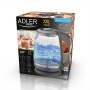 Adler | Kettle | AD 1286 | Standard | 2200 W | 2 L | Plastic/Glass | 360° rotational base | Grey/ transparent - 5